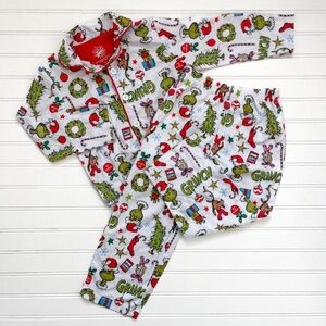THE GRINCH VGUC Christmas Classic Button Down Pajama Set